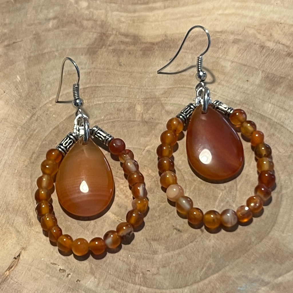Beaded Hoop Earrings